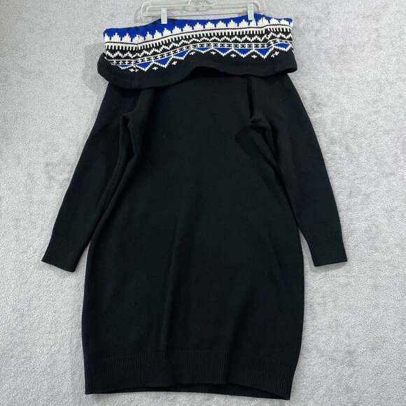 NEW Lauren Ralph Lauren Women's 1X  Off-The-Shoulder Fair Isle Sweater Dress - Picture 3 of 9